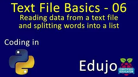 Text File Basics - 06: Reading data from text file and splitting words into list