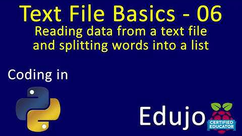 Text File Basics - 06: Reading data from text file and splitting words into list