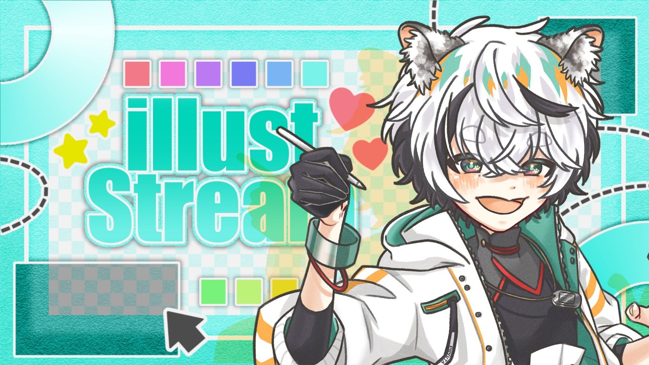 お絵描き配信】お中元イラストプレゼント企画！見本描くよ～【 ぽゆ汰