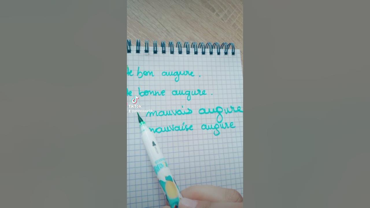 bon augure / bonne augure ? apprendre fle YouTube