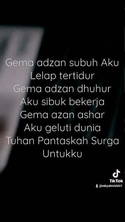 story'wa 30 detik Tegar- Pantaskah surga untukku