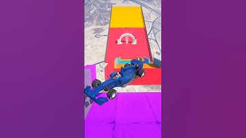 Formula-1 Car Epic Mega Ramp Stunt GTA5 #gta #f1 #gtav
