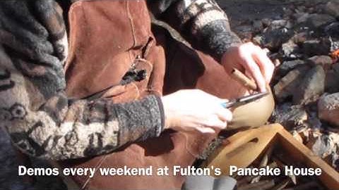 Making a sumac spile for tapping maple trees for syrup