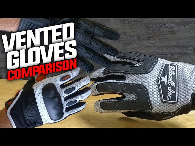 Gearx Vented Cowhide Leather Motorcycle Gloves – Maximum Airflow, Knuckle Armor, Hot Weather, Men’s S-XXL