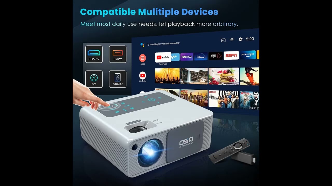 OSQ O-410 5G WiFi 1080P Projector 4K Supported