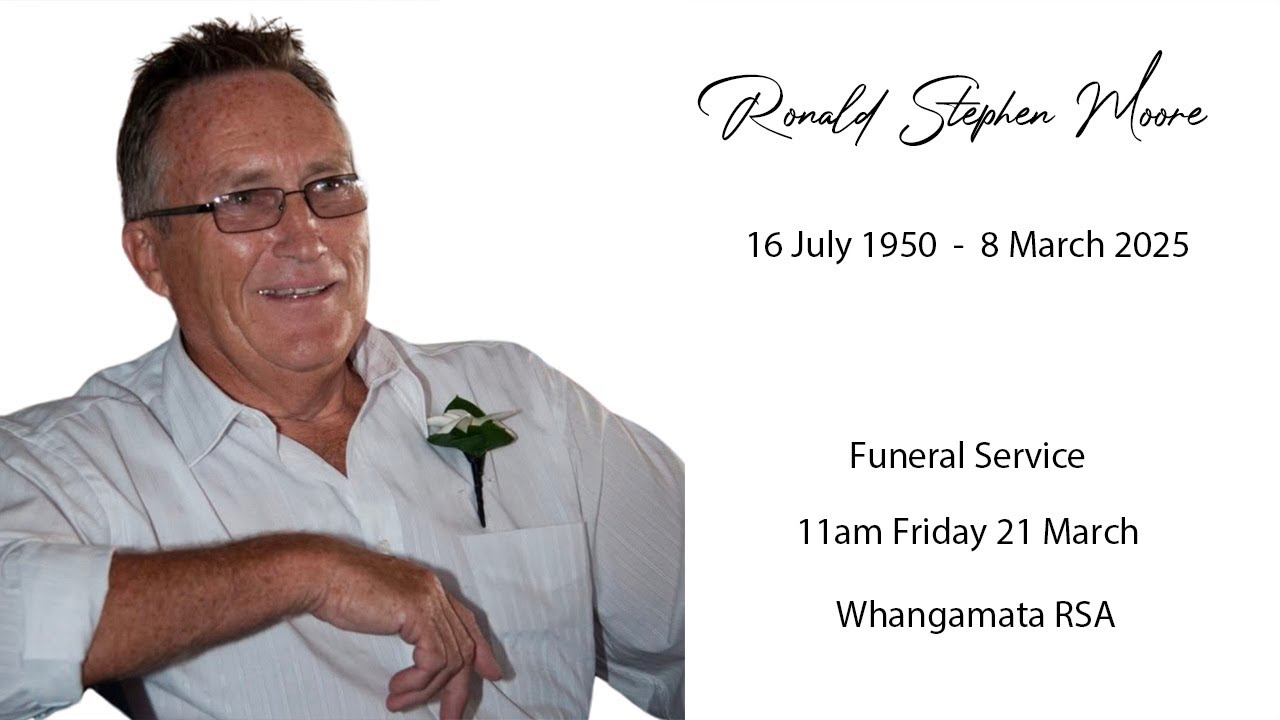 Ronald Stephen (Steve) Moore- Funeral Service - YouTube