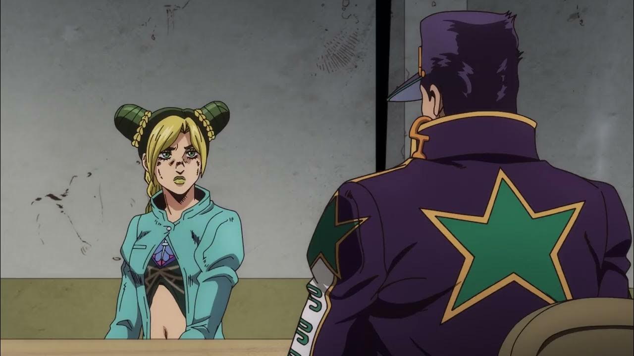 Jolyne Meets Jotaro and gets shot (Eng Sub) YouTube