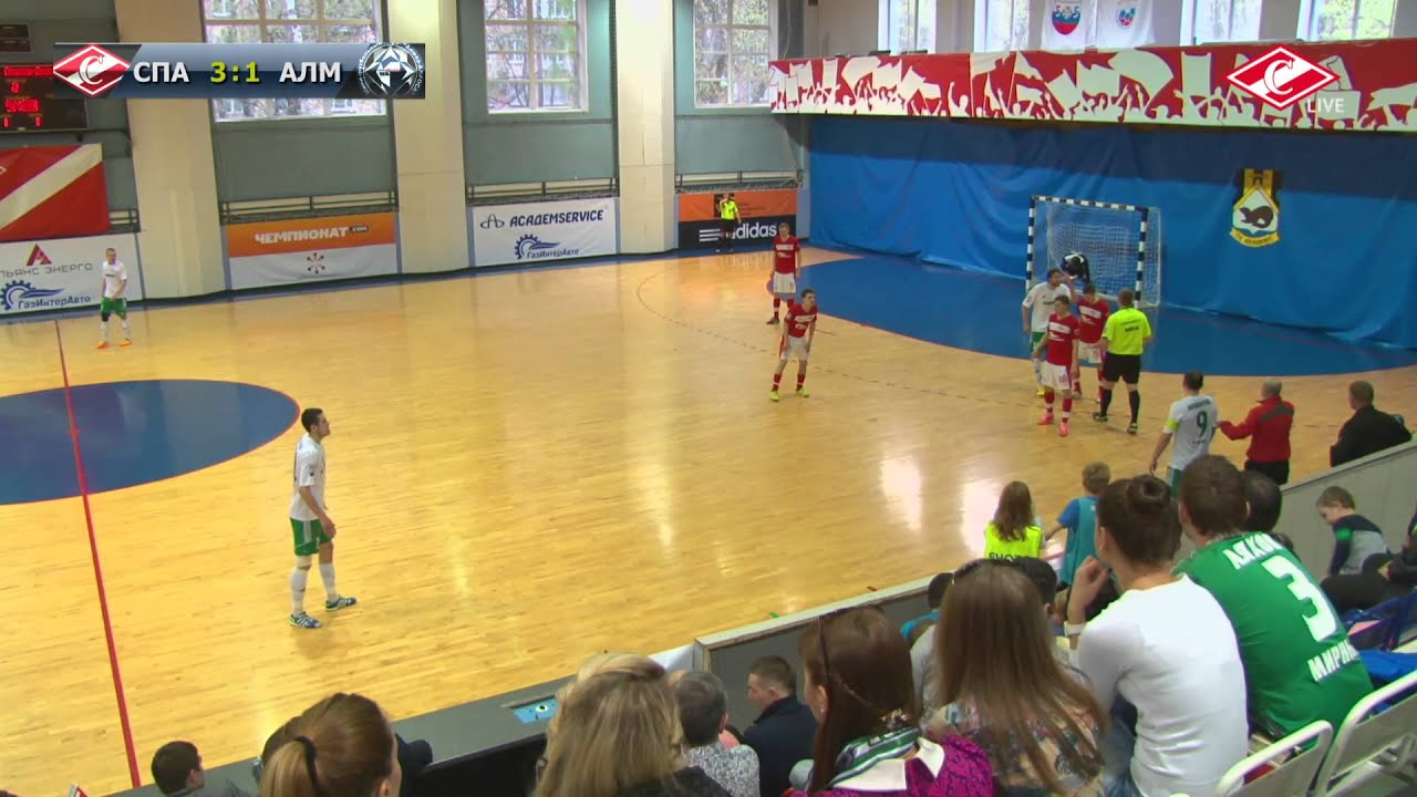 "Спартак" - "Алмаз-Алроса" - 5:3. Второй тайм. - YouTube