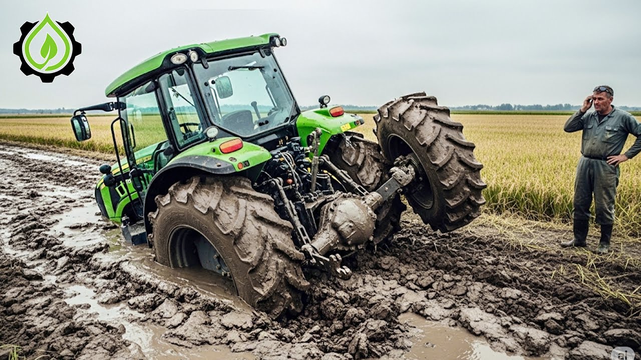 Tractor Stuck In Mud Compilation | Amazing Tractor Operator Skills #18