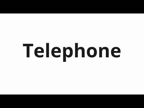 How to pronounce Telephone