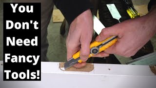 How to install a ROUND HINGE with BASIC HAND TOOLS!!!