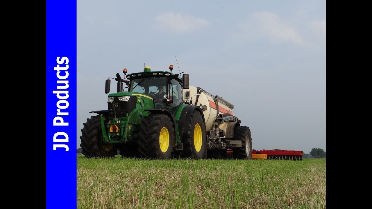 John Deere 6175R 6150R/Fendt 916/Mest injecteren/Injection slurry/Gülleeinarbeitung/v Spijkeren