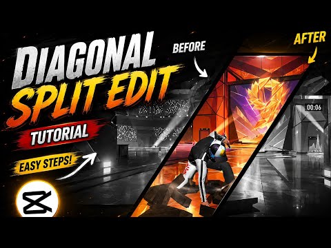 How To Make This Trending Diagonal Split Edit 🔥 | CapCut Tutorial#edit 