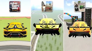 LAMBORGHINI MEGA JUMP 🤯 FROM TALLEST BUILDING 🥵 IN 3 DIFFERENT GAMES 🔥 screenshot 2