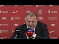 Postecoglou: &quot;it&#39;s disappointing&quot; the verdict after 4-2 defeat at Liverpool.