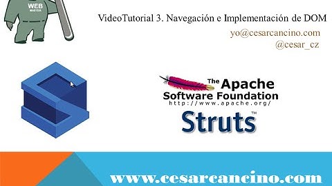 VideoTutorial 3 del Taller Práctico de Apache Struts 2. Navegación e Implementación de DOM