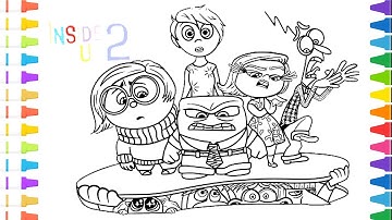 Inside Out 2 New Coloring Pages | How to COLOR all Characters Emotion | Satisfying Coloring