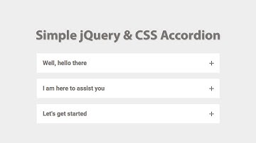 Simple Accordion Dropdown Using jQuery & CSS | EASY TUTORIAL