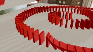 Domino Falling Short Video made in blender