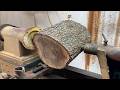 Unbelievable Woodworking Hand Turning a Waste Log into a Stunning Masterpiece