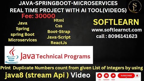 print duplicate numbers count from given list of integers using java8 (stream api)