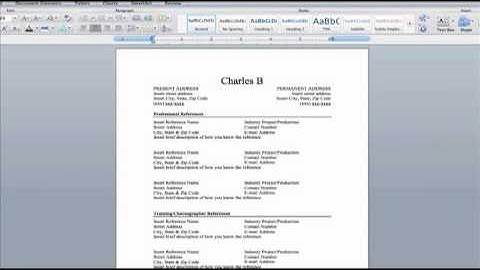 How to Use a References Template  |  The Resume Manual