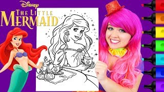 Coloring Ariel The Little Mermaid Disney Coloring Page Prismacolor Markers | KiMMi THE CLOWN Coloring Ariel The Little Mermaid Disney Coloring Page Prismacolor Markers | KiMMi THE CLOWN