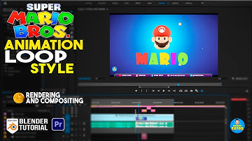 🍄SUPER MARIO BROS ANIMATION LOOP STYLE in BLENDER🍄- part 3 RENDER AND COMPOSITING 🎬