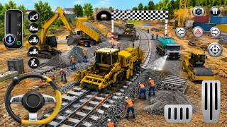 Heavy Machinery Simulator: Building Modern Railway Tracks! | Construction Simulator Game Play screenshot 1