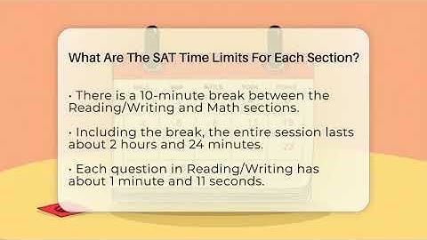 What Are The SAT Time Limits For Each Section? - College Admissions Insider