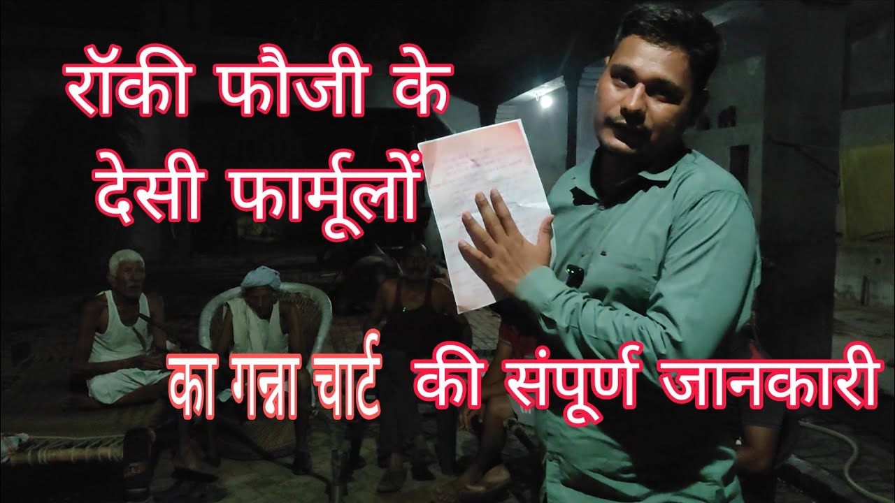 रॉकी फौजी के देसी नुस्खों को किसान खुद से तैयार कर सकें संपूर्ण चार्ट