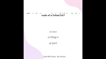 Test Your Knowledge: Linked List Quiz - PART 1 in 60 Seconds | #Shorts