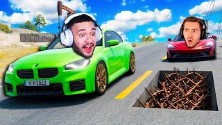 ENGANEI meus AMIGOS com CHÃO FALSO no BeamNG.drive MP