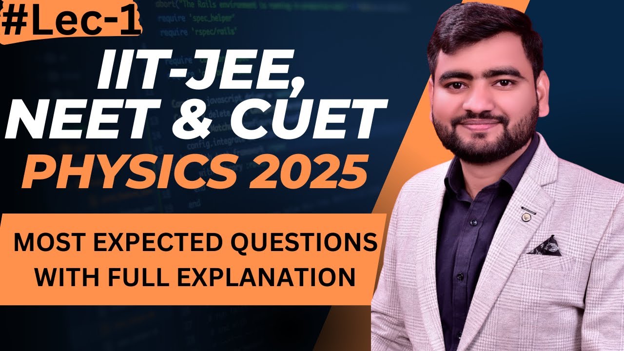 IIT JEE MAINS NEET and CUET EXAMS 2025 MOST EXPECTED PHYSICS QUESTIONS ...