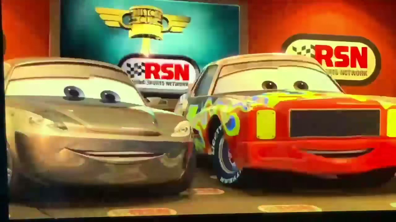 Cars 2006 lightning McQueen wins in three way tie - YouTube