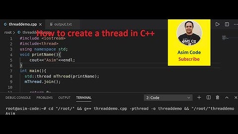 How to create a thread in C++