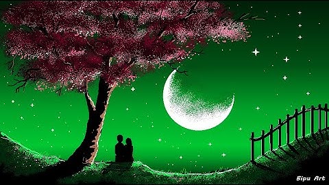 How to draw in Ms Paint | Half Moon | drawing in paint in computer| paint in computer