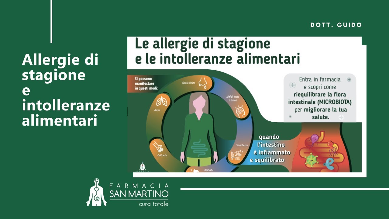 Allergie di stagione e intolleranze alimentari. A cura della Farmacia San Martino di Como.