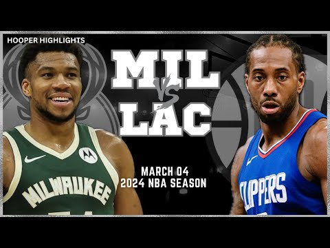 Milwaukee Bucks vs LA Clippers Full Game Highlights | Mar 4 | 2024 NBA Season