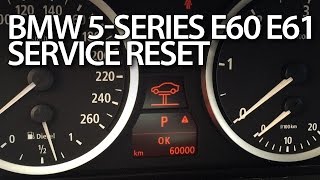 BMW E60 E61 reset service reminder (inspection maintenance 5-Series) screenshot 1