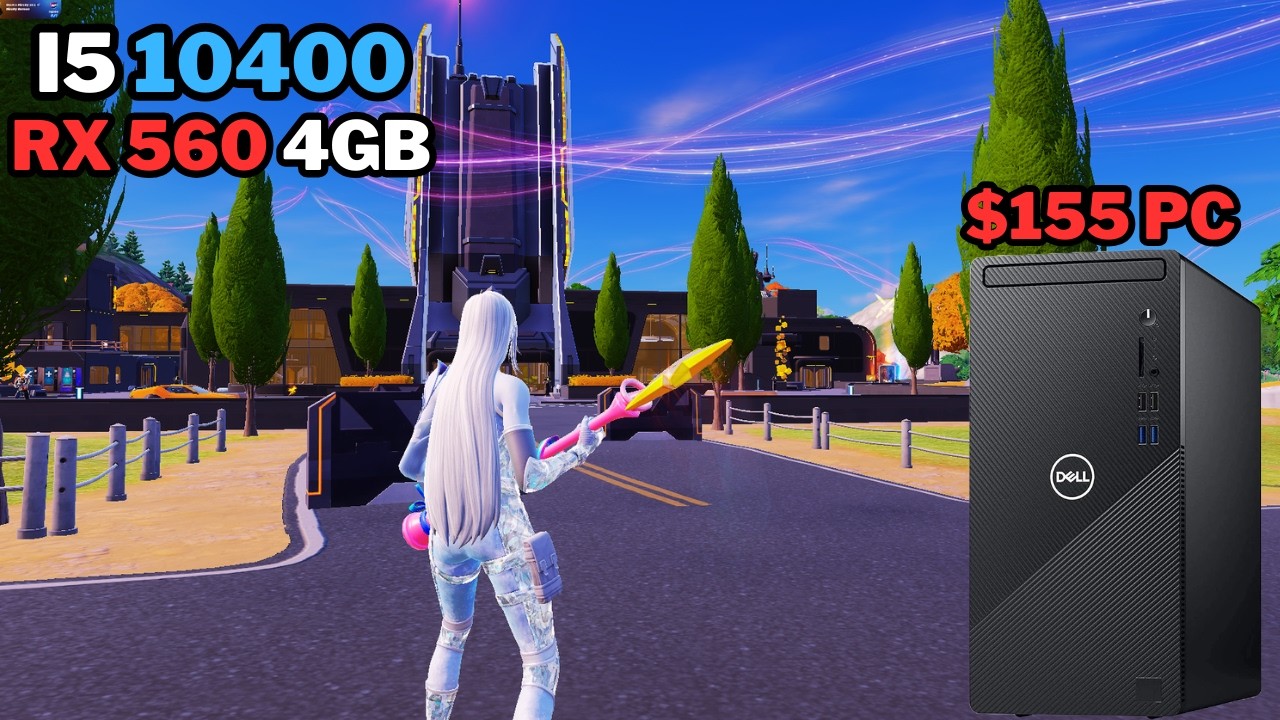 Fortnite On A $155 Dell Inspiron 3880 | i5 10400 - RX 560 4GB