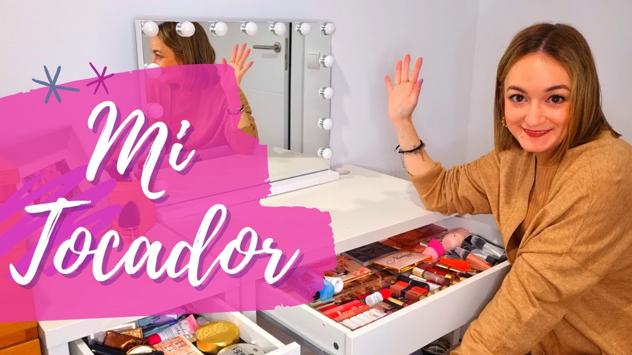 ¡Mi COLECCIÓN DE MAQUILLAJE completa! Cómo organizo MI TOCADOR | El Toque de Rocío