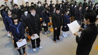 福島／相馬農業高校飯舘校 1ヵ月遅れの始業式