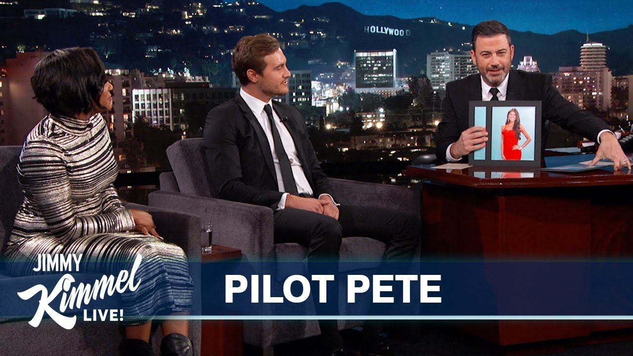 Jimmy Kimmel Predicts The Bachelor Winner with Pilot Pete YouTube