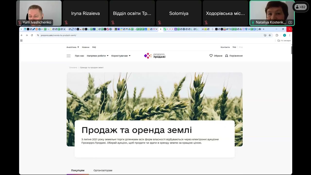 Нарада від 16.07.2025 щодо оприлюднення титульних списків та земельних ділянок