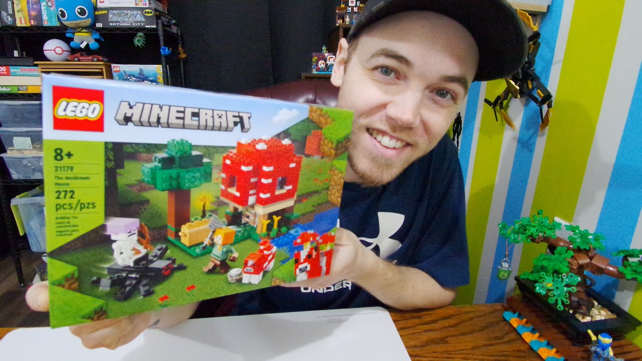 Lego Live Build 21179 -Minecraft- The Mushroom House - YouTube