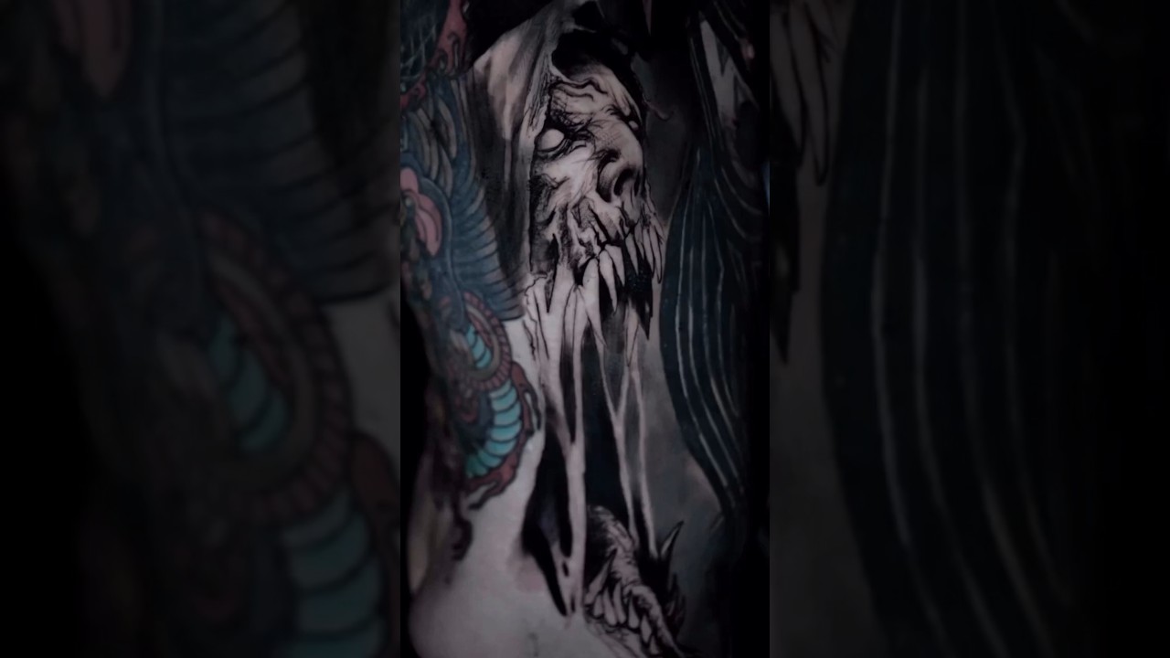 Ronnie Radke's NEW TATTOOS on both sides of his chest made by @kamilmocet ( IG, 5/2025)