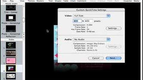 A+CD: Export Keynote to QuickTime