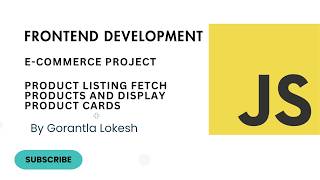 JavaScript Tutorial 47: E-Commerce Project | Product Listing | Products and Display Product Cards