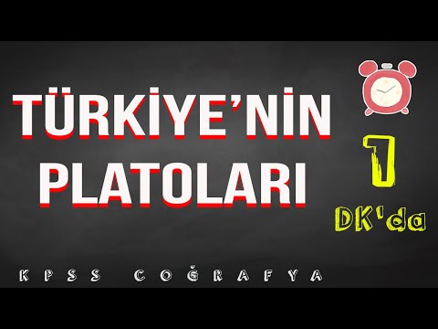 Türkiye'nin Platoları ! (Animasyon)